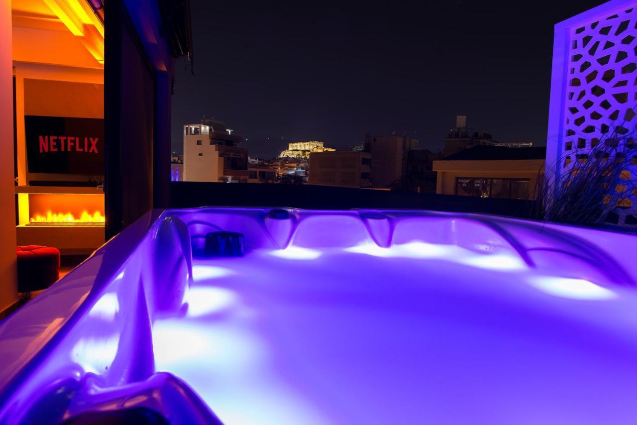 Luxury Penthouse With Acropolis View And Jacuzzi Daire Atina Dış mekan fotoğraf